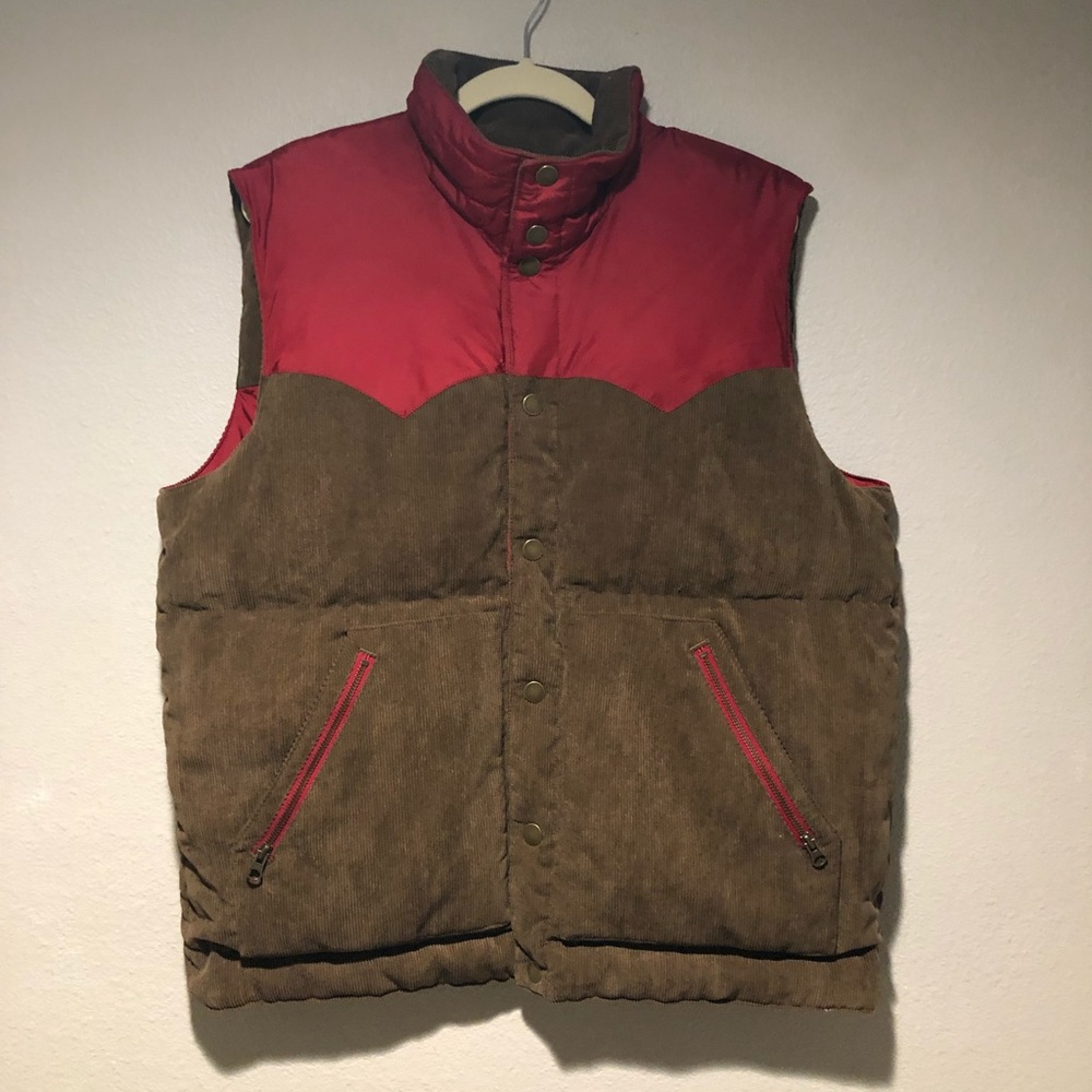 Eddie Bauer Reversible Corduroy Puffer Vest Sz. L